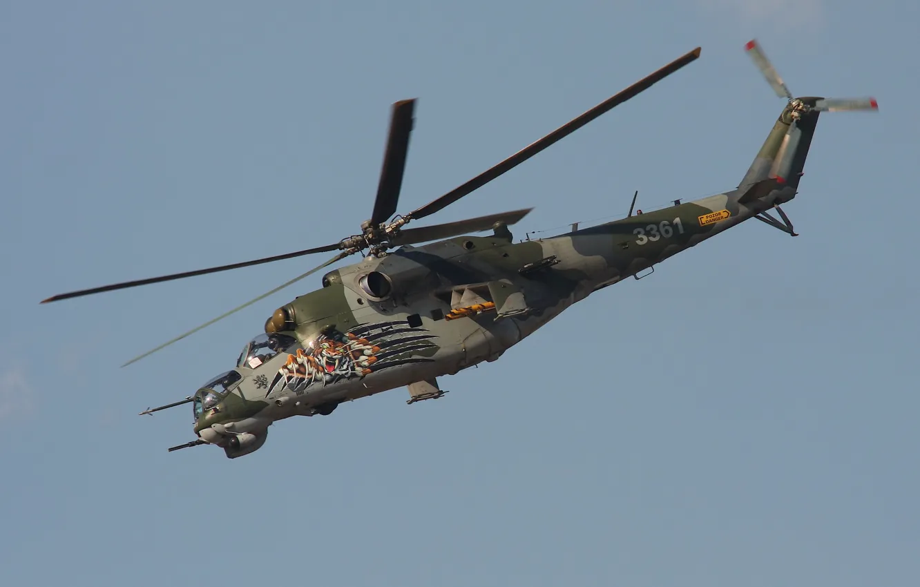 Photo wallpaper flight, helicopter, Mi-35, shock