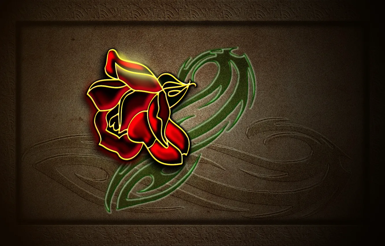 Photo wallpaper surface, flowers, pattern, the volume, relief