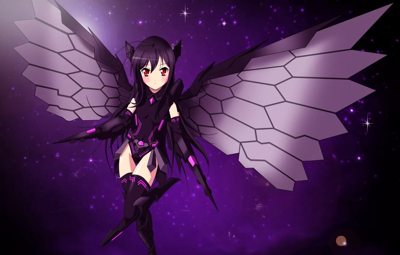 Photo wallpaper game, mecha, anime, pretty, angel, brunette, queen, asian