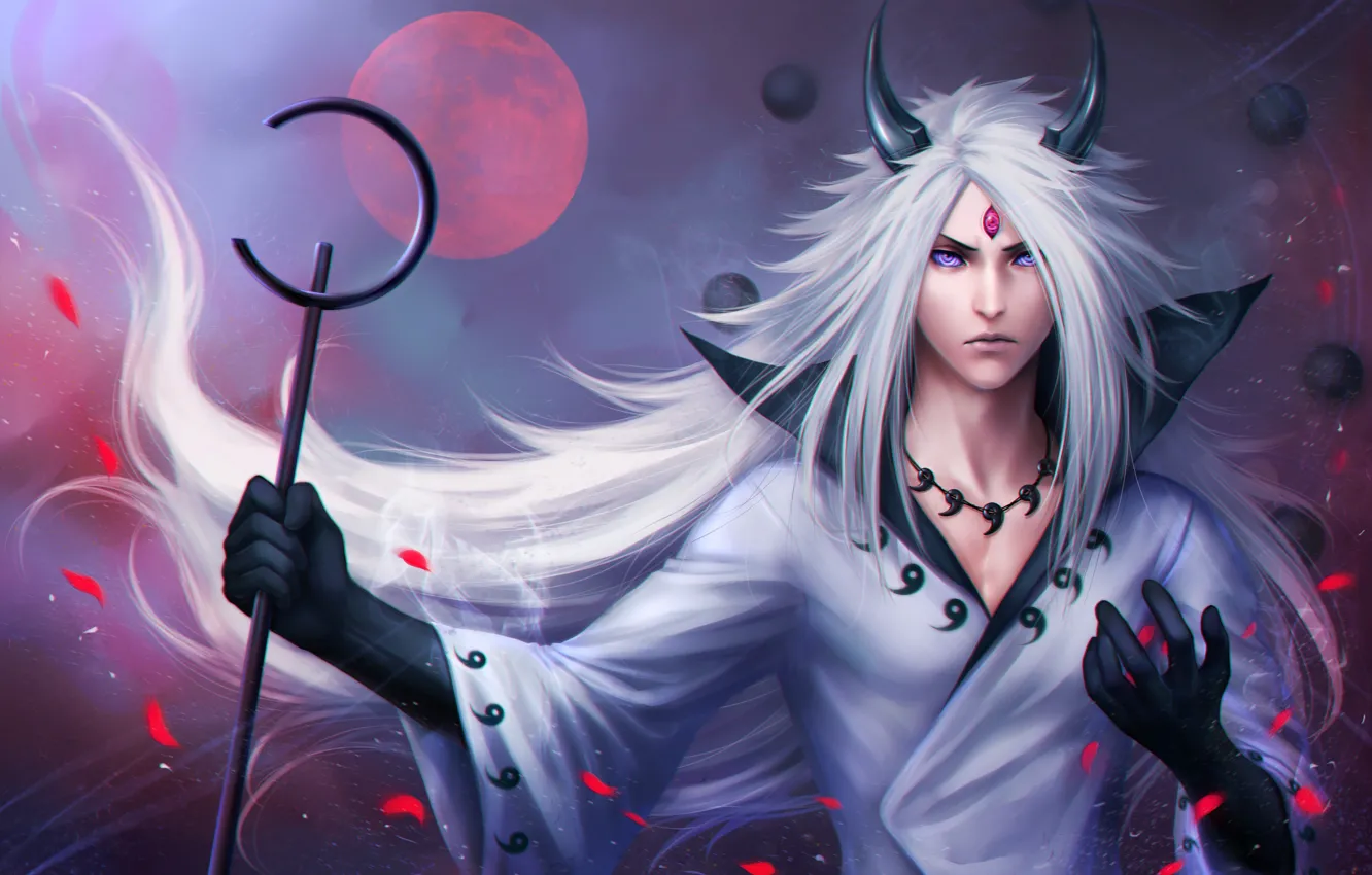 Photo wallpaper naruto, art, lunar Eclipse, zetsuai89, power uchiha, rinnegan