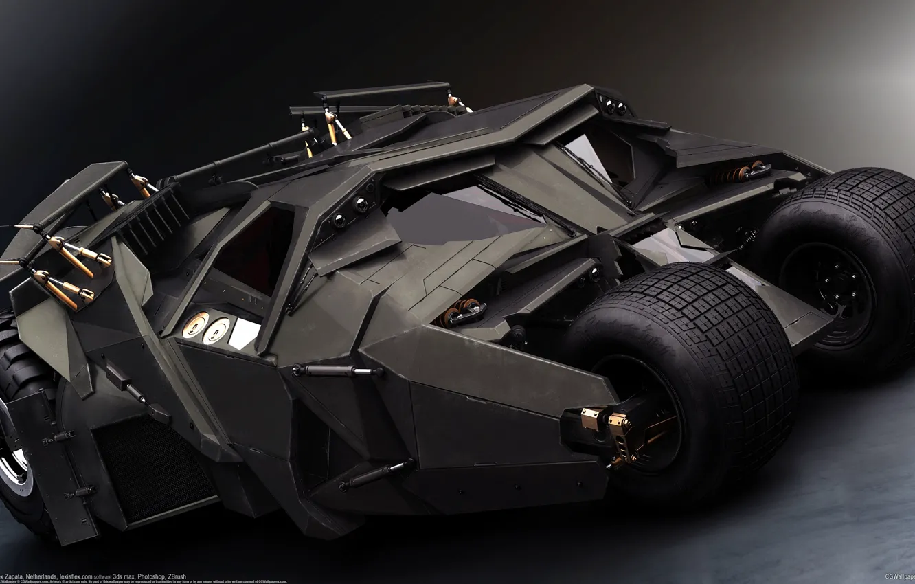 Photo wallpaper Batman, the Batmobile, combat car, Batman the beginning