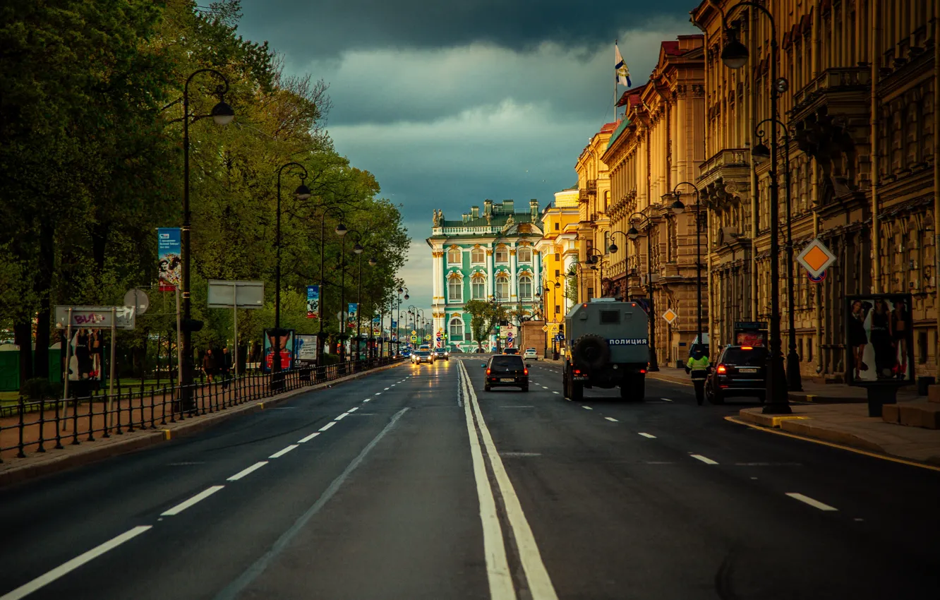 Photo wallpaper the city, The Hermitage, Saint Petersburg