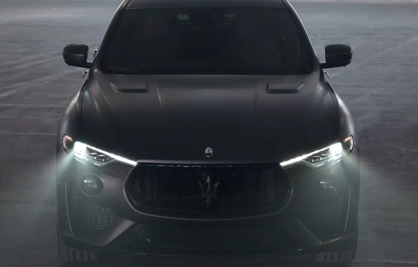 Photo wallpaper Maserati, front, headlights, Levante, Maserati Levante Trofeo