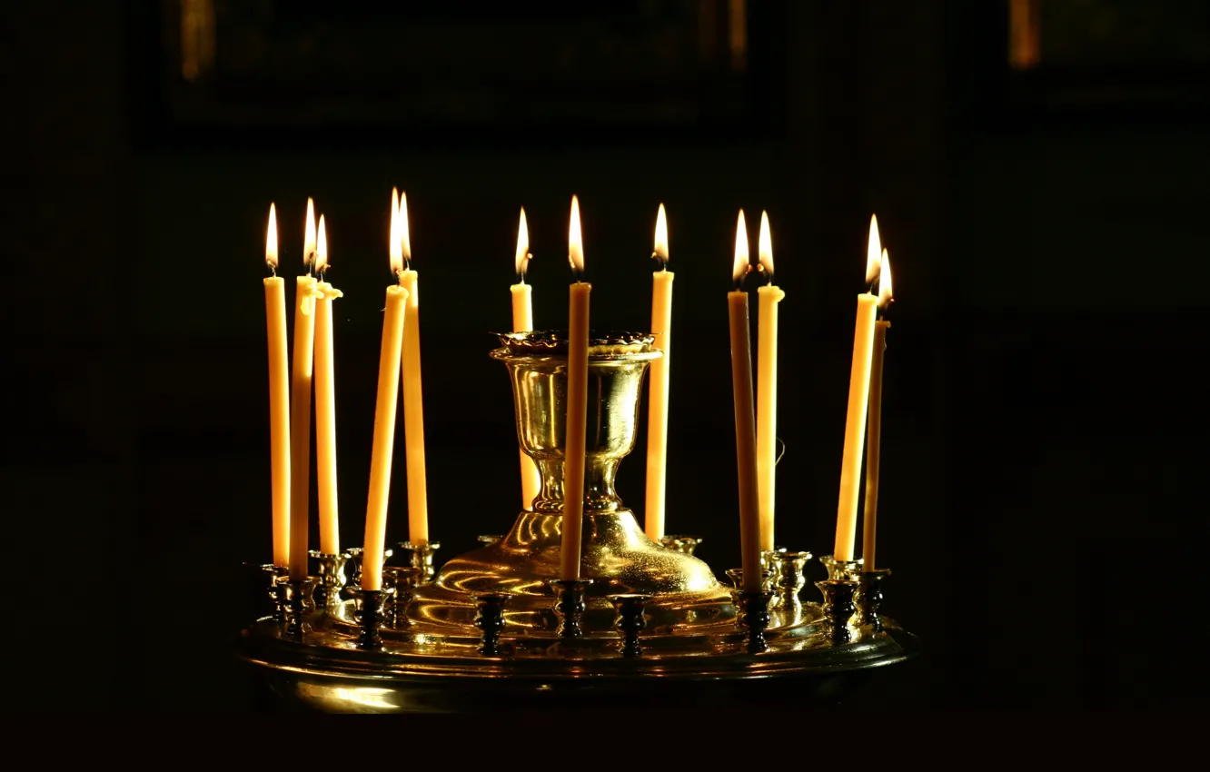 Photo wallpaper lights, flame, holiday, dark, Shine, candles, Easter