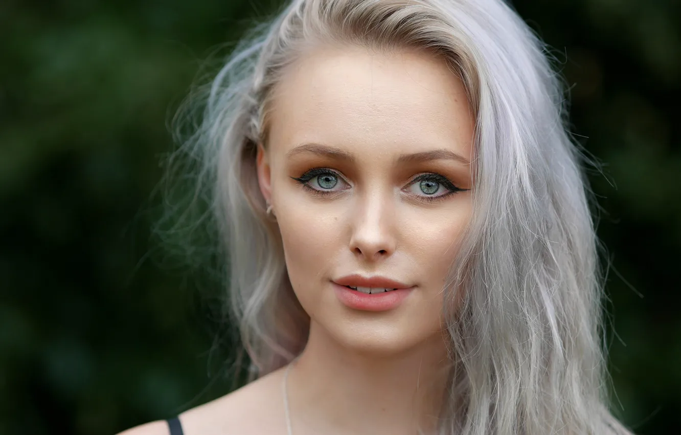 Photo wallpaper eyes, look, girl, face, model, girl, beautiful, eyes