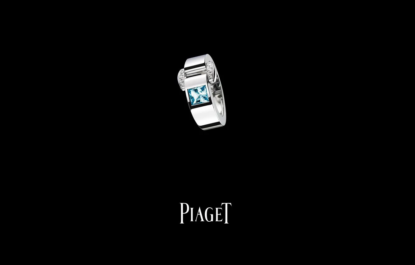 Photo wallpaper stone, ring, platinum, PIAGET, Topaz