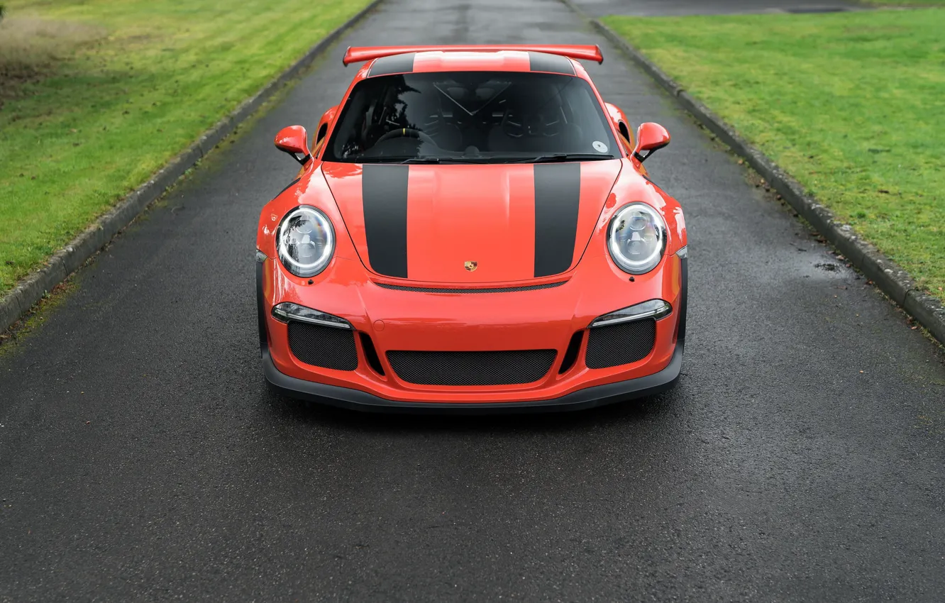 Photo wallpaper road, sports car, Porsche 911, Porsche 911 GT3 RS