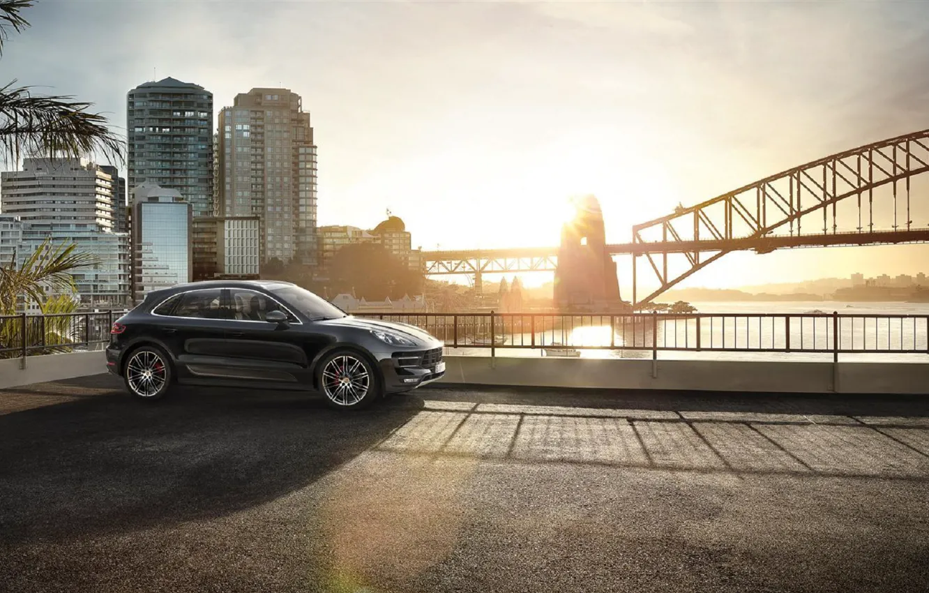 Photo wallpaper Porsche, Turbo, Performance, Macan