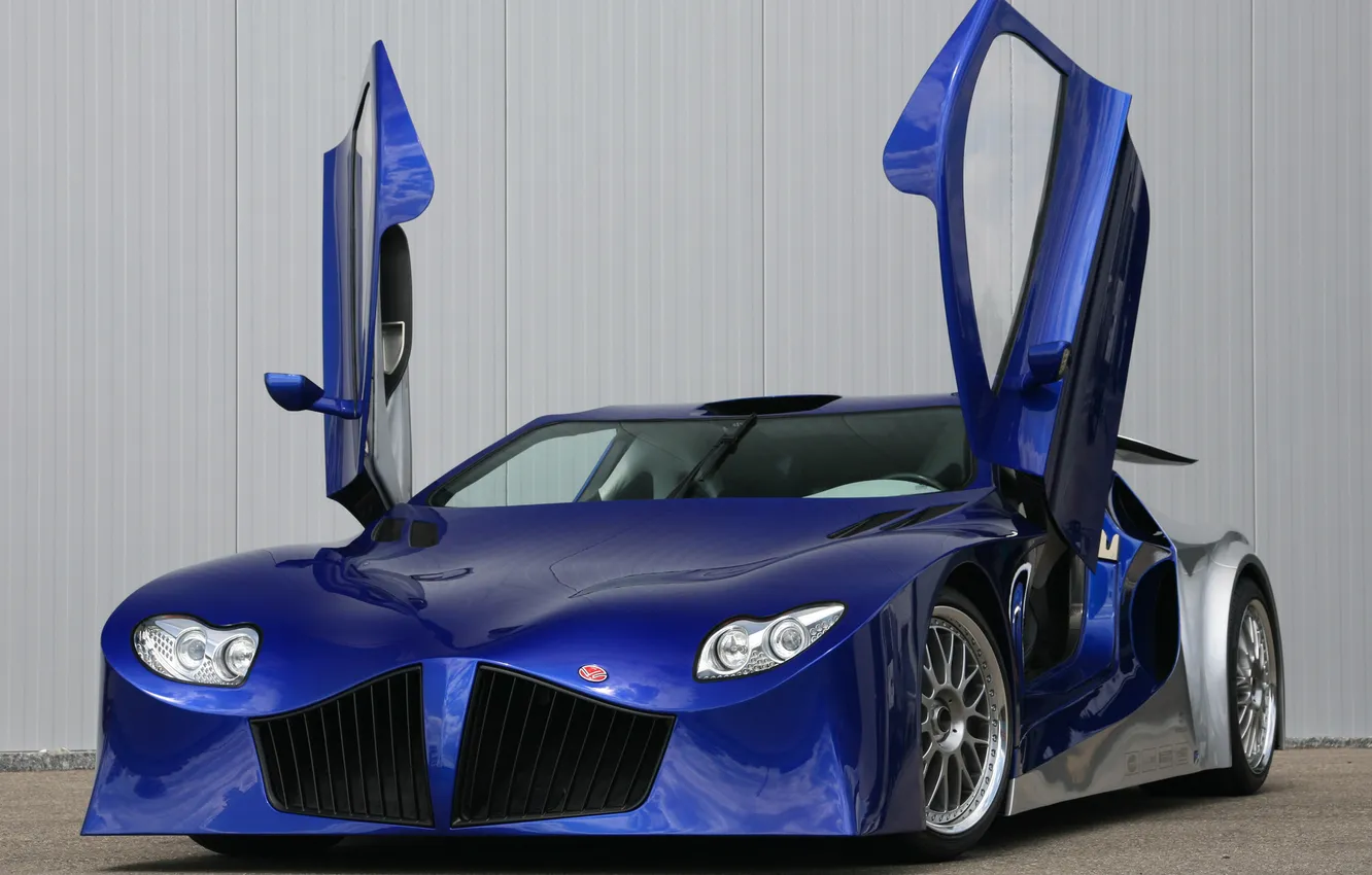 Photo wallpaper auto, blue, supercar, Weber Faster One