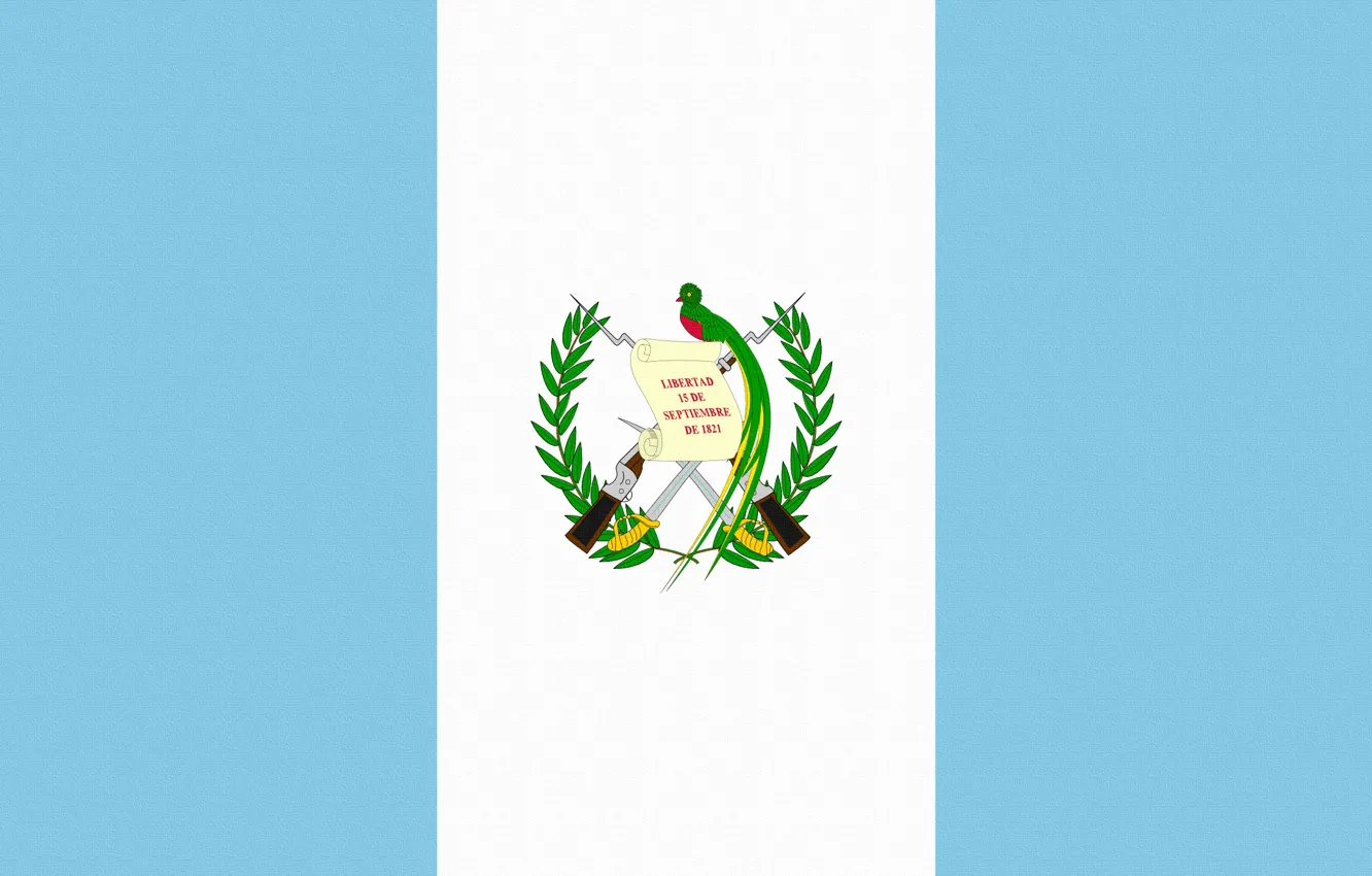 Photo wallpaper flag, coat of arms, Photoshop, Guatemala, Guatemala