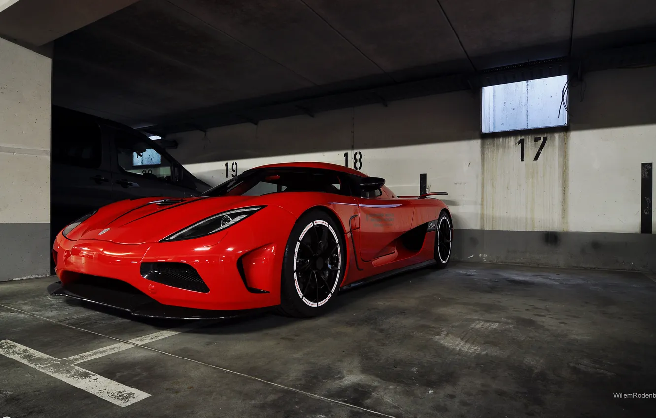 Photo wallpaper Koenigsegg, Red, Speed, Agera R