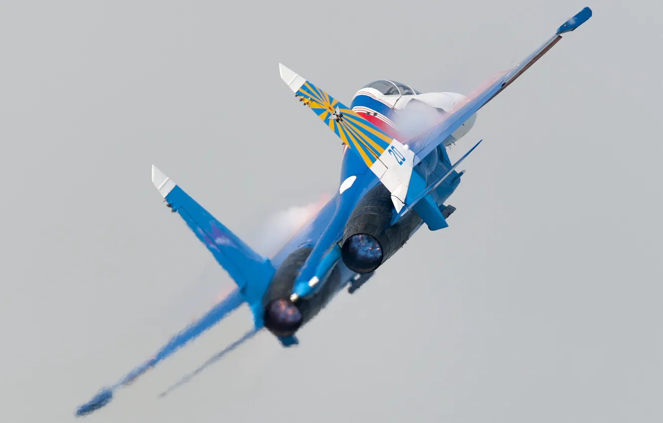 Photo wallpaper the sky, flight, fighter, Su-27