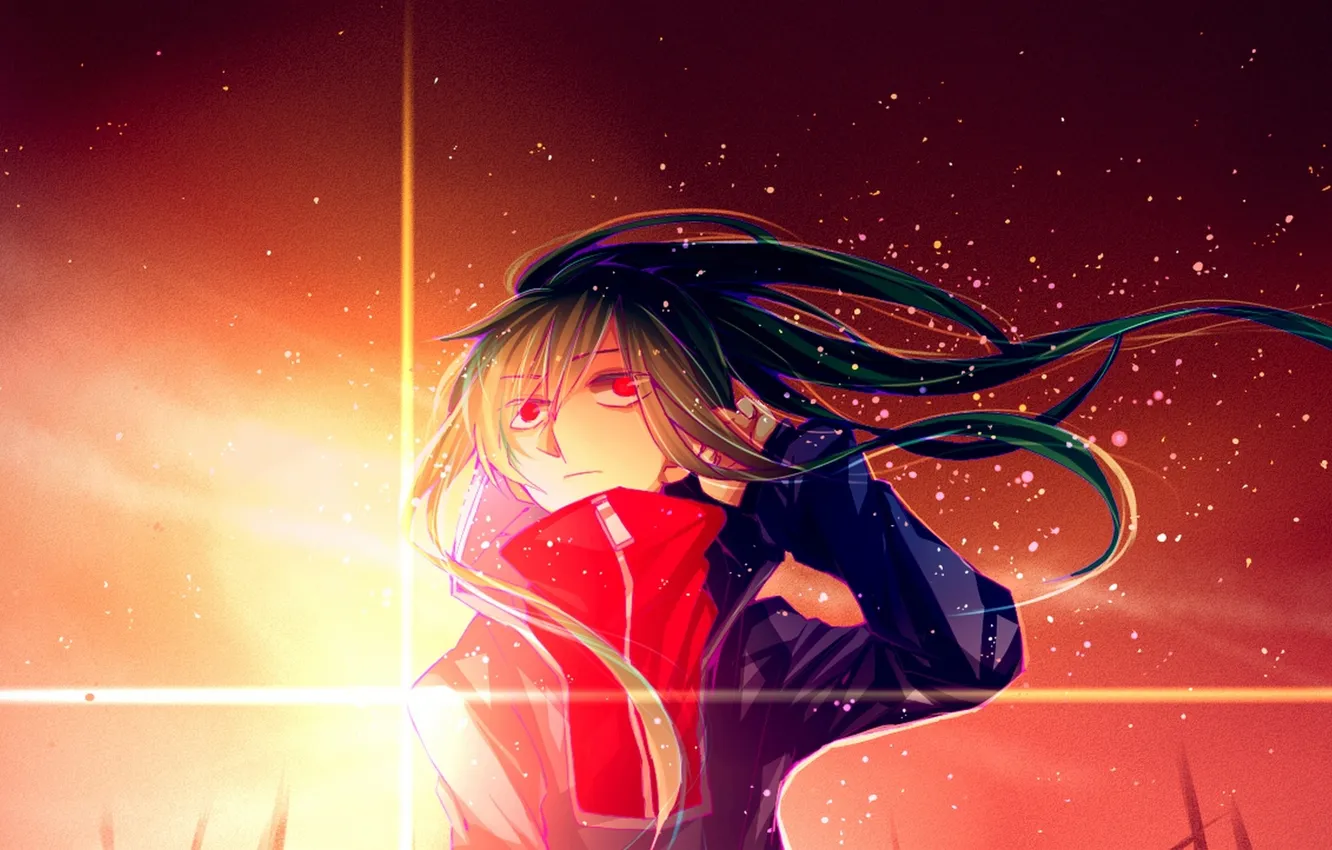 Photo wallpaper the sky, girl, sunset, anime, art, kagerou project, kido tsubomi, shuuumatsu