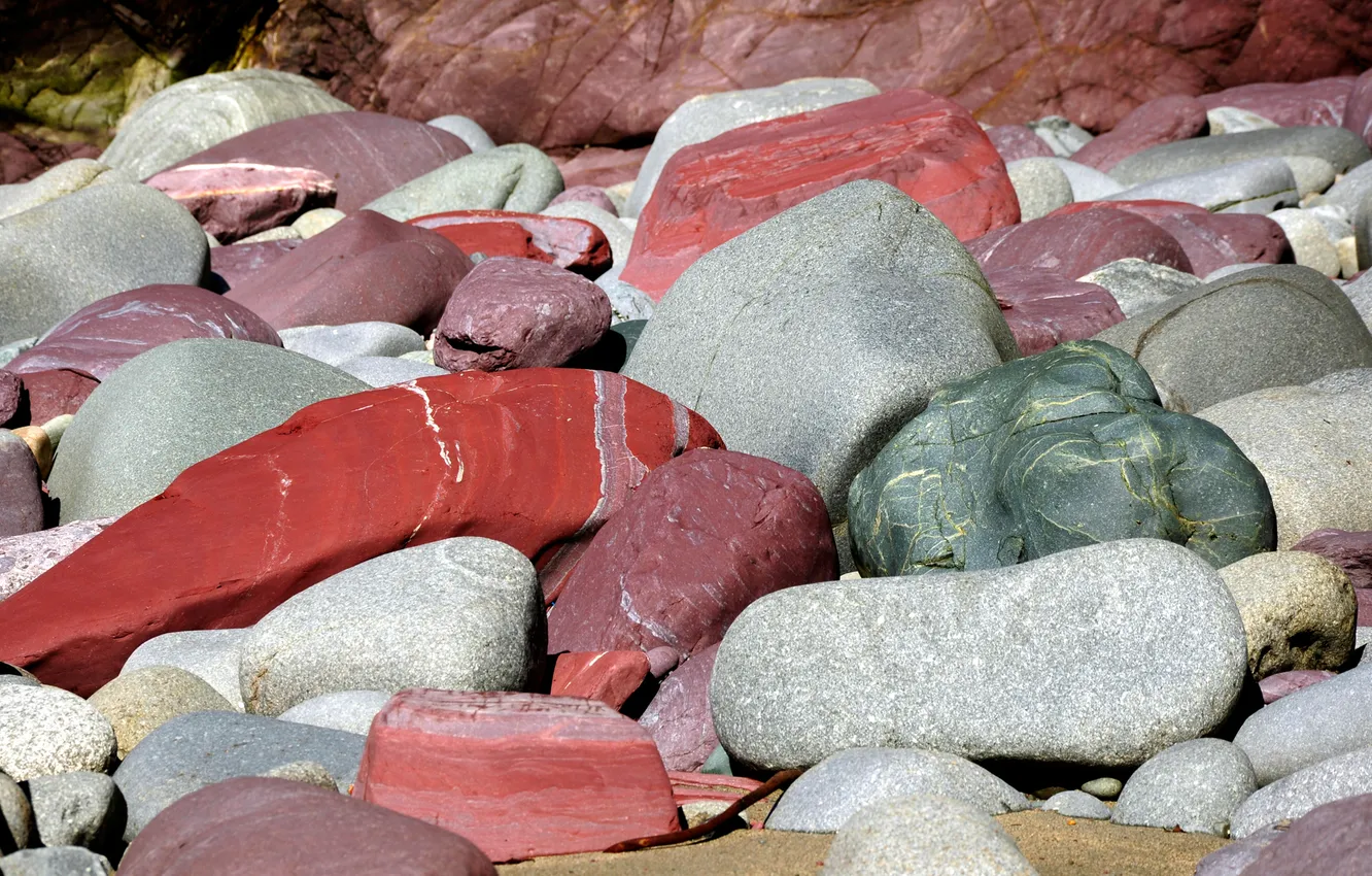 Photo wallpaper stones, shore, color, texture