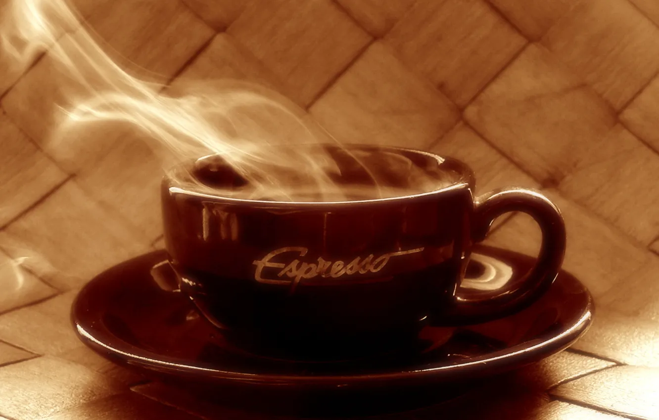 Photo wallpaper coffee, hot, Cup, saucer, Espresso