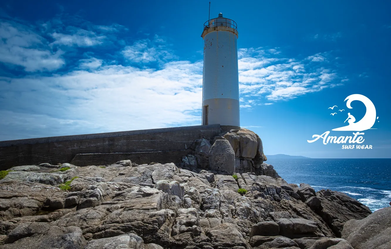Photo wallpaper logo, sea, LOVER, Farol
