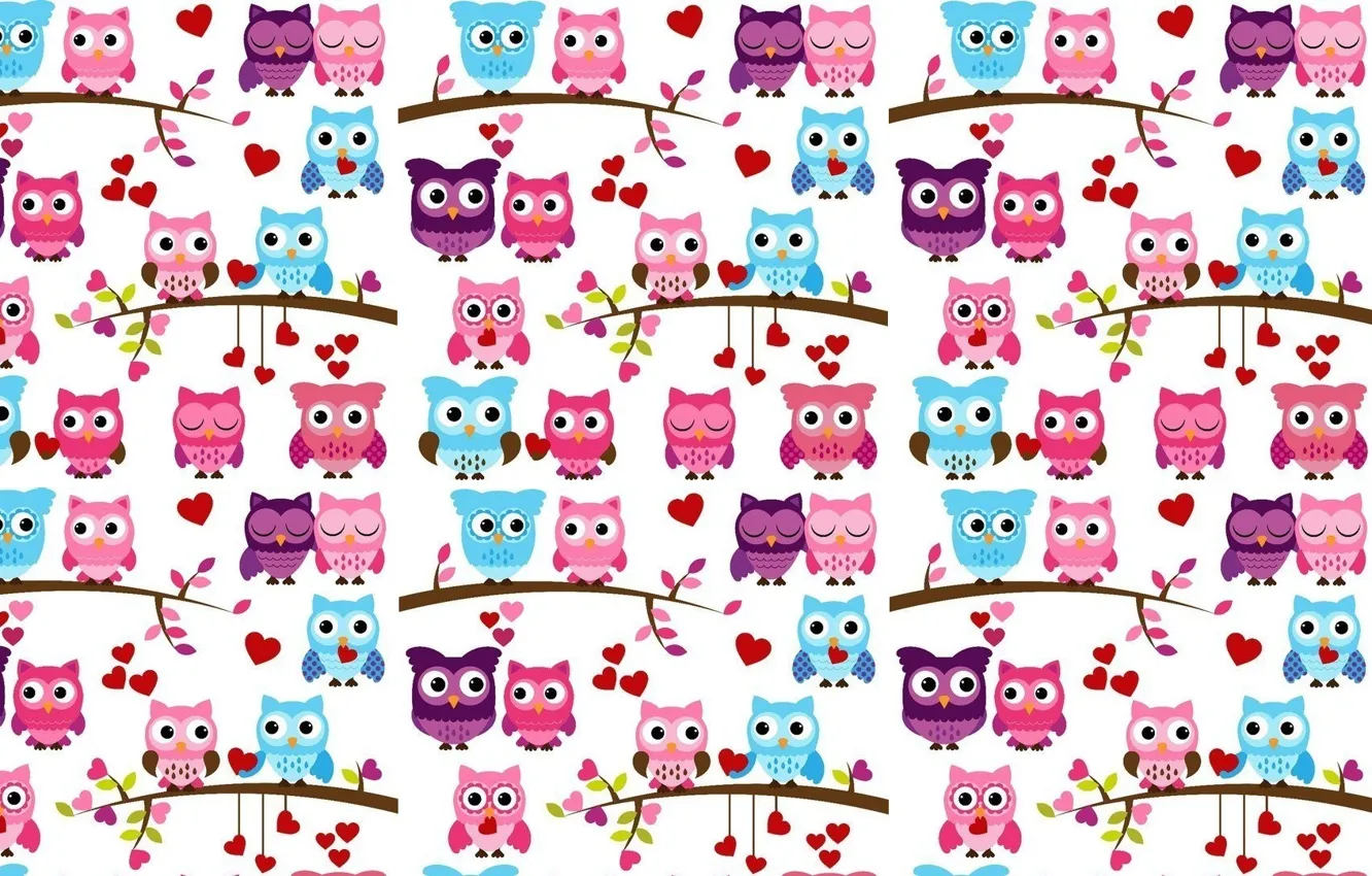 Photo wallpaper background, owl, texture, art, children's