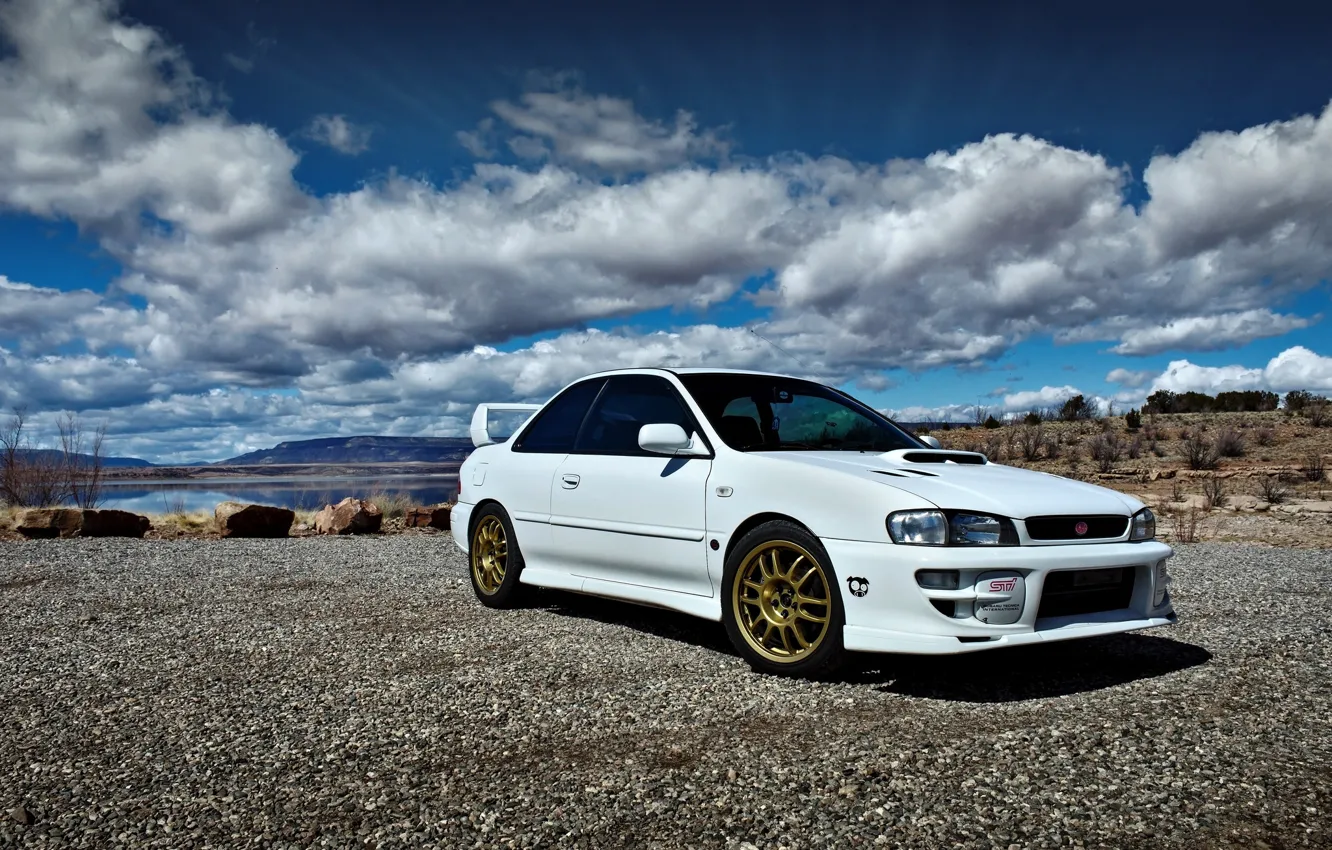 Photo wallpaper Subaru, Impreza, WRX, white, STI, '1992