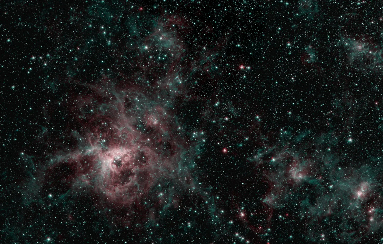 Photo wallpaper stars, clusters, emission nebula, Tarantula, NGC 2070, BMO, LMC, The Large Magellanic Cloud