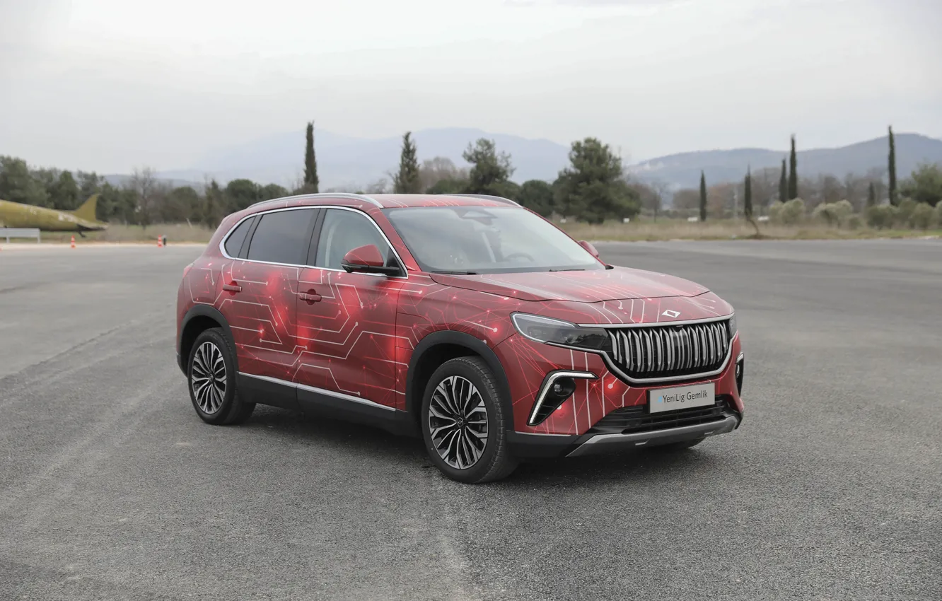 Photo wallpaper road, Turkey, TOGG, c-suv
