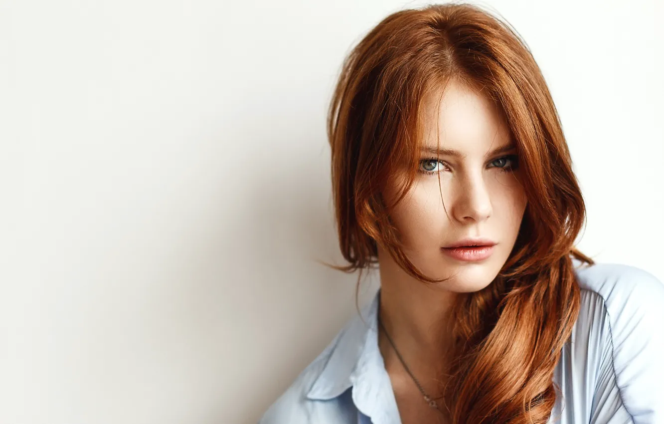 Photo wallpaper Girl, Model, Photo, Redhead, Viktoria, Hear