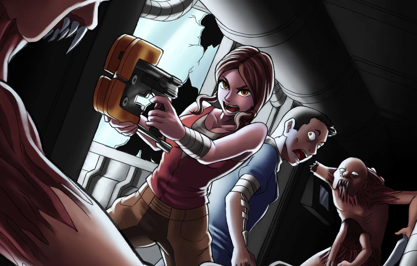 Photo wallpaper ambush, dead space, fan art, necromorphs