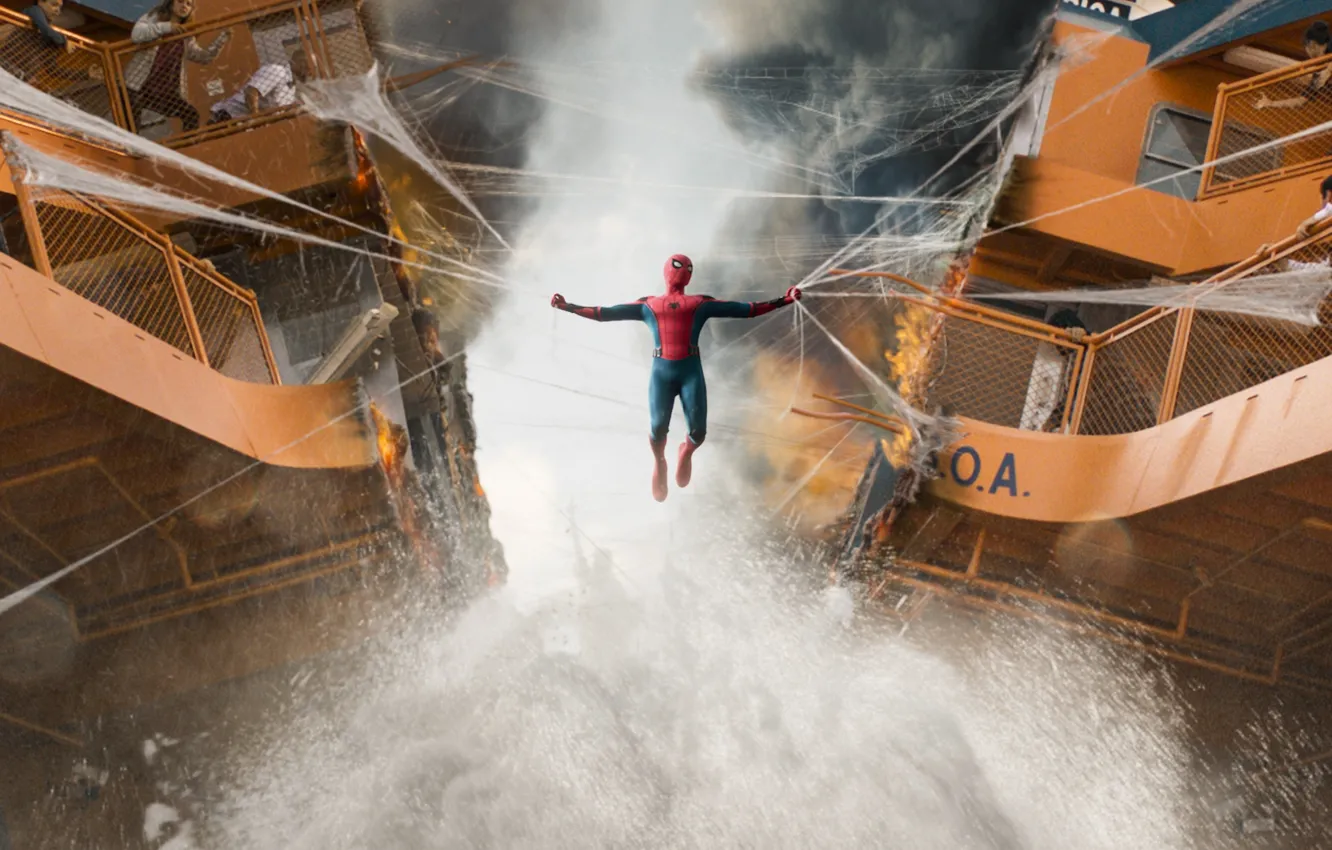 Photo wallpaper cinema, boy, Marvel, movie, hero, film, mask, Spider
