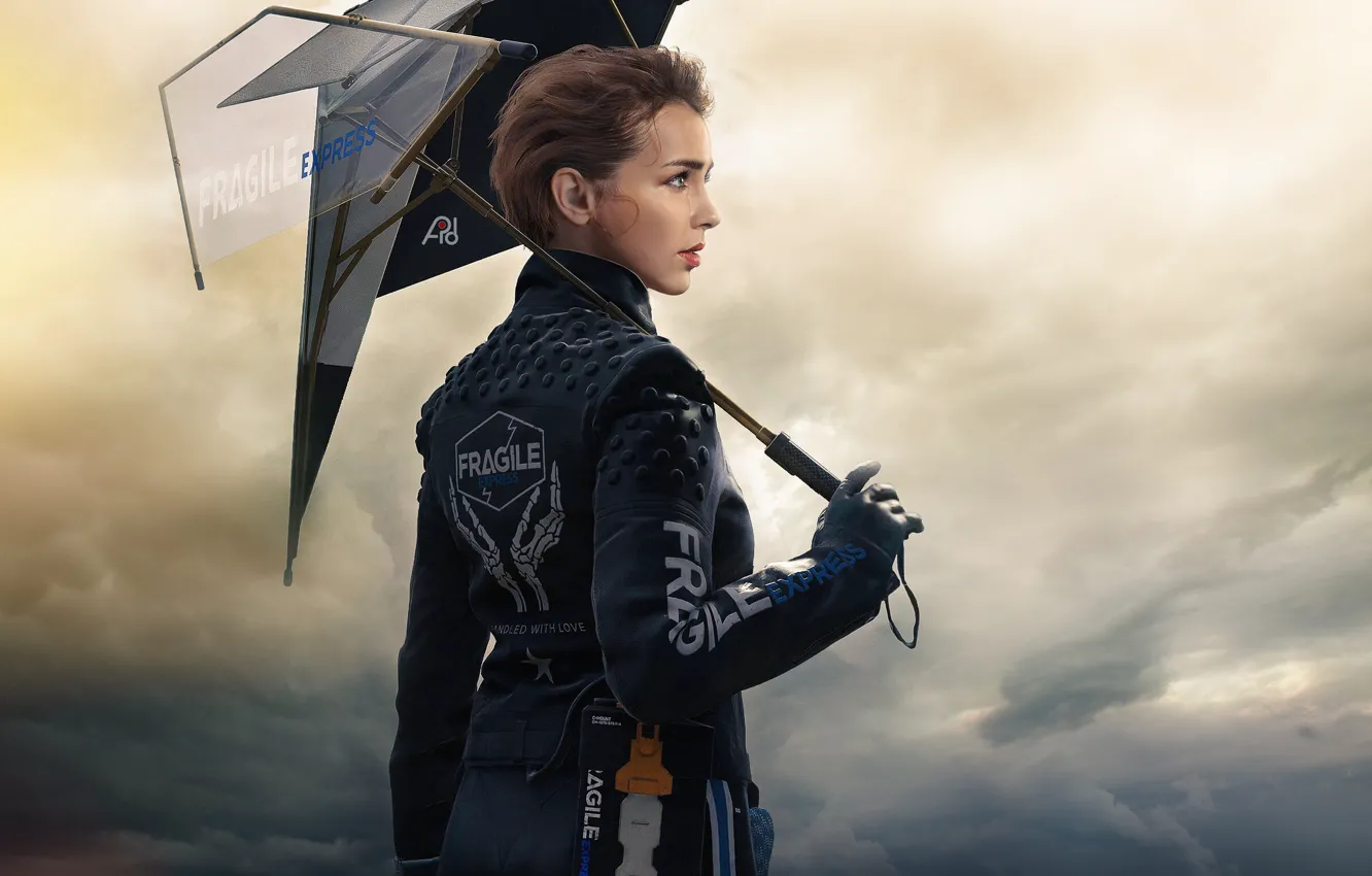 Photo wallpaper girl, style, umbrella, fiction, umbrella, art, girl, style