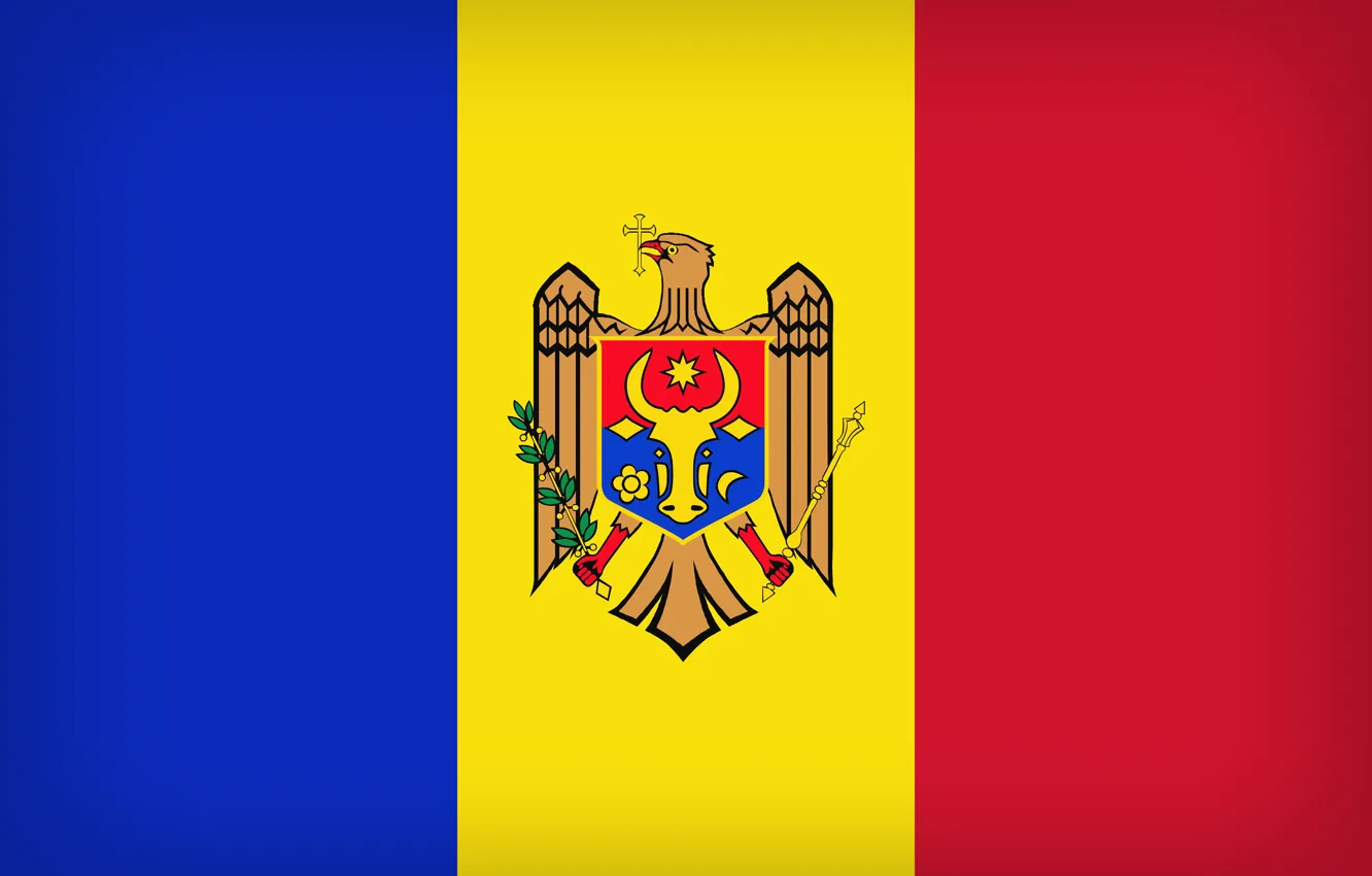 Photo wallpaper Flag, Moldova, Moldova Large Flag, Flag Of Moldova, Moldavia