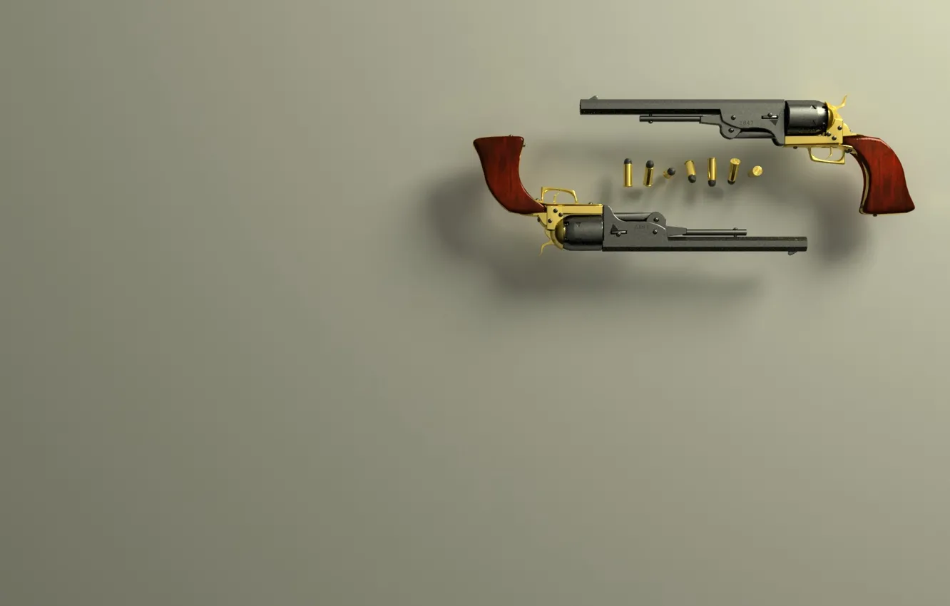 Photo wallpaper gun, bullet, colt