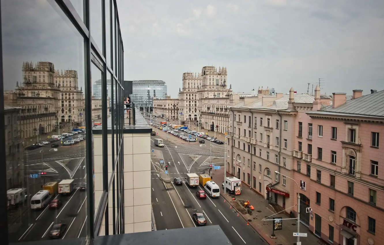 Photo wallpaper the city, tower, Minsk