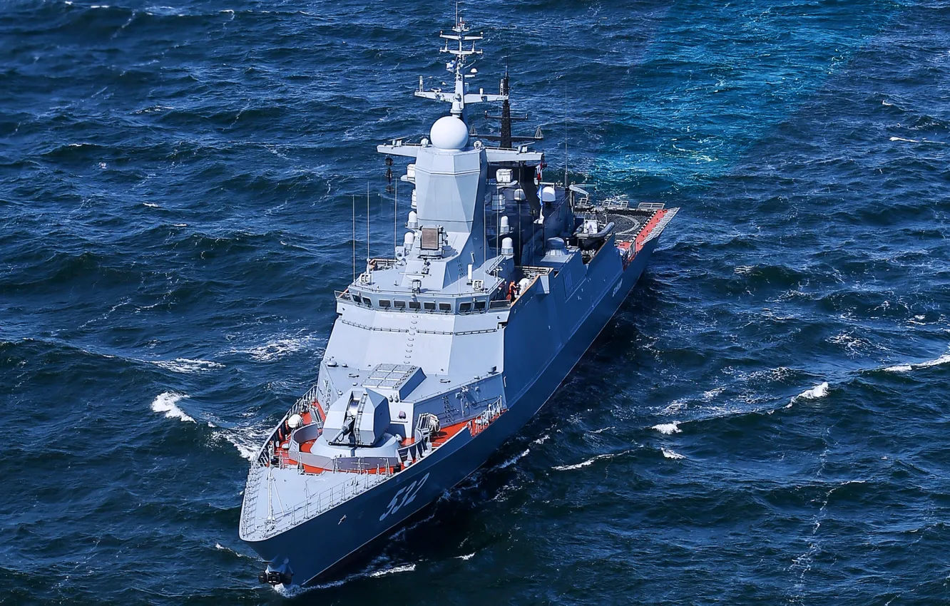 Photo wallpaper Corvette, brisk, patrol ship