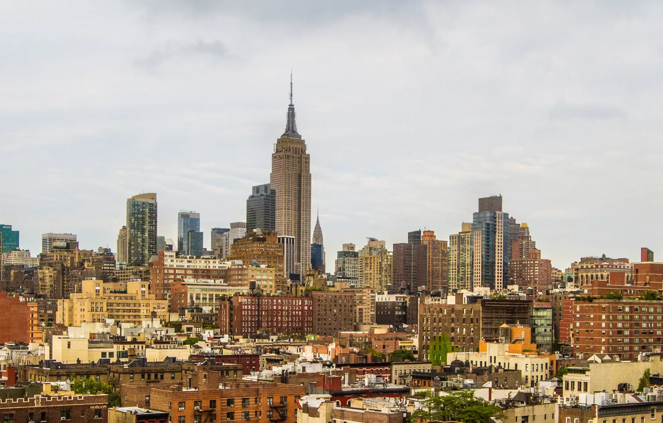 Photo wallpaper City, skyline, panorama, New York, Manhattan, NYC, New York City, Empire State Building