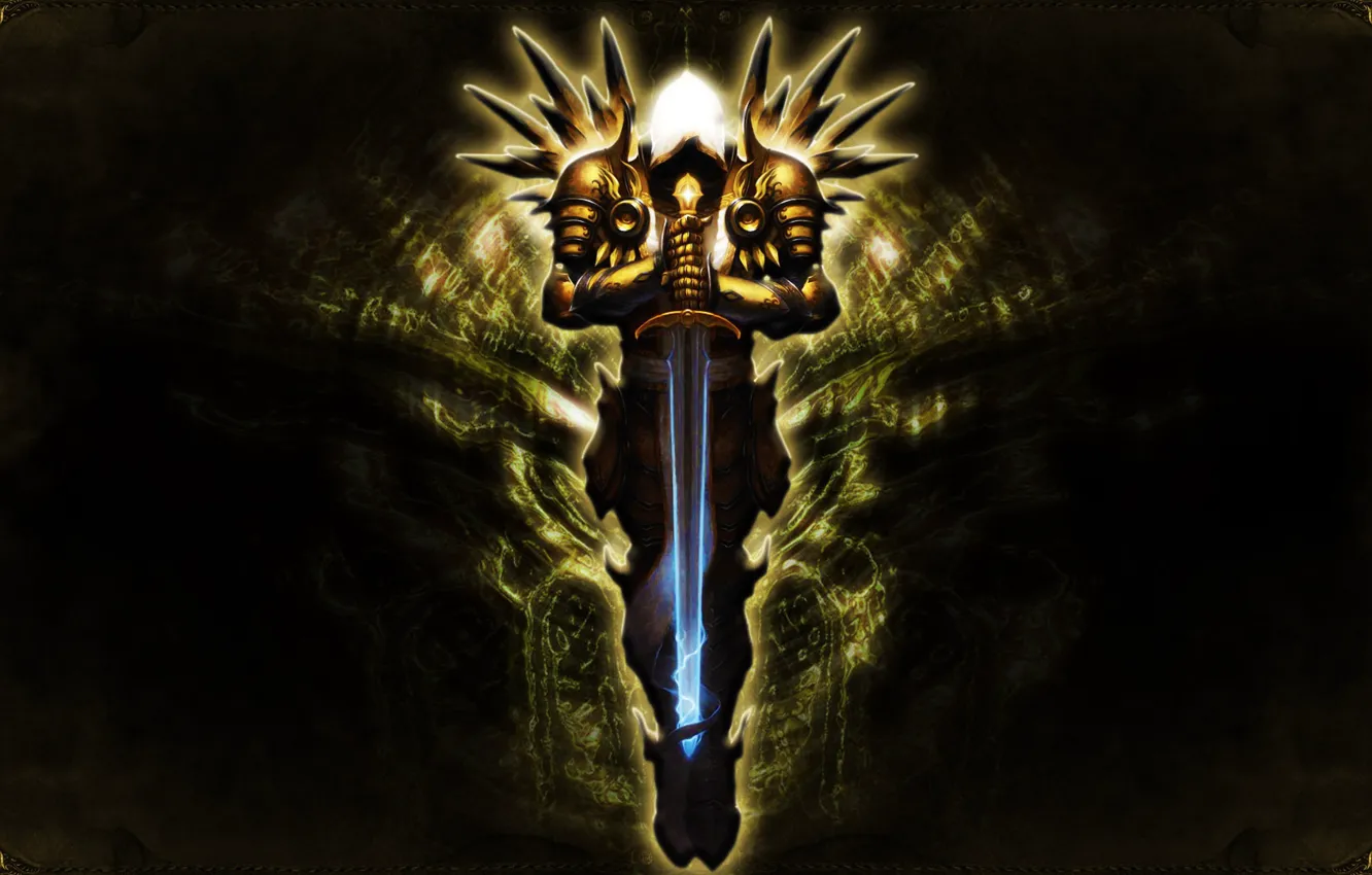 Photo wallpaper Blizzard, Diablo III, Angel, Sword, Wings, Video Game, Tyrael, Archangel of Justice