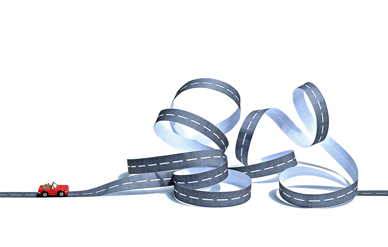 Photo wallpaper road, machine, background