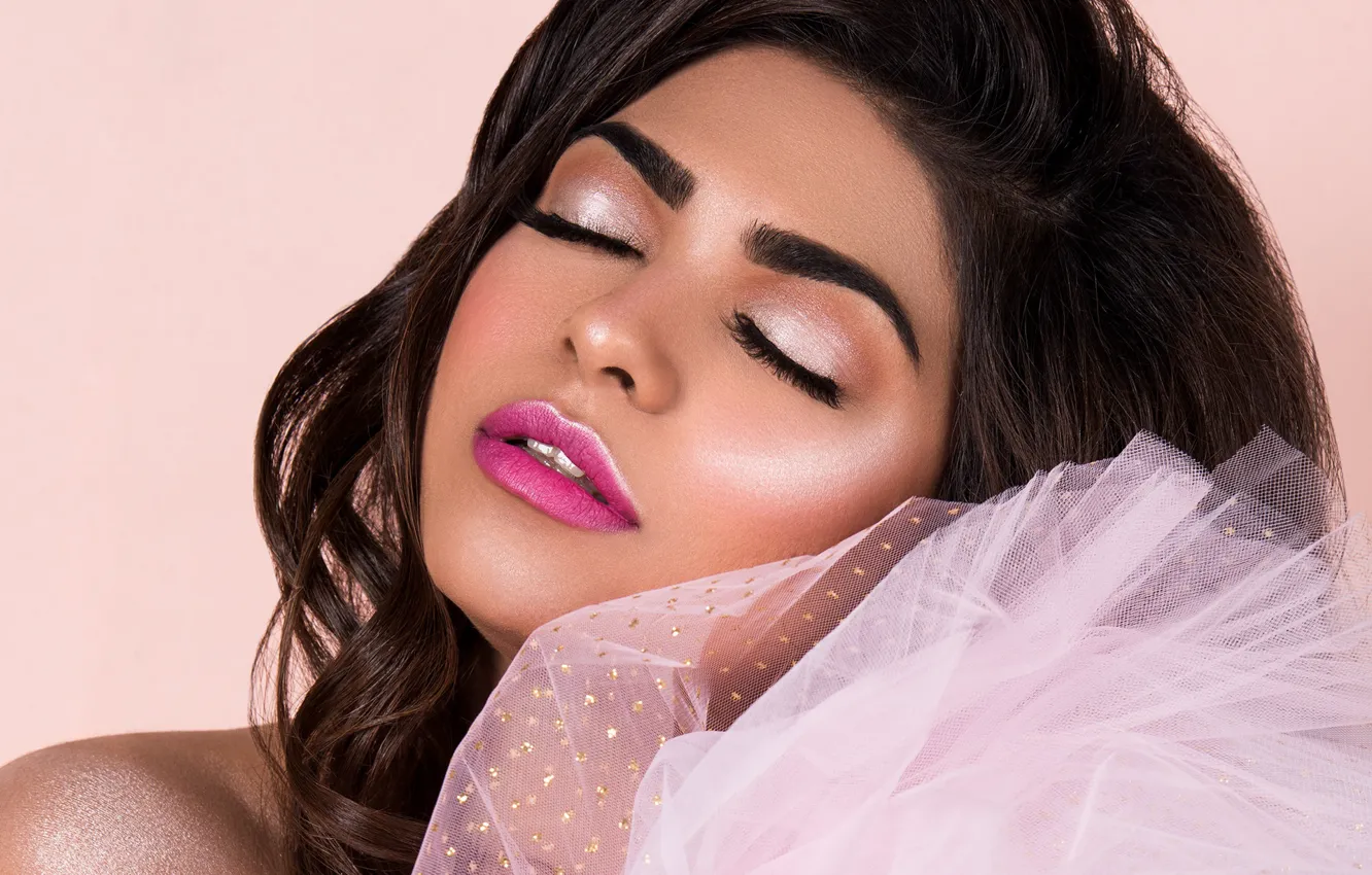 Photo wallpaper girl, hot, sexy, eyes, smile, beautiful, figure, model