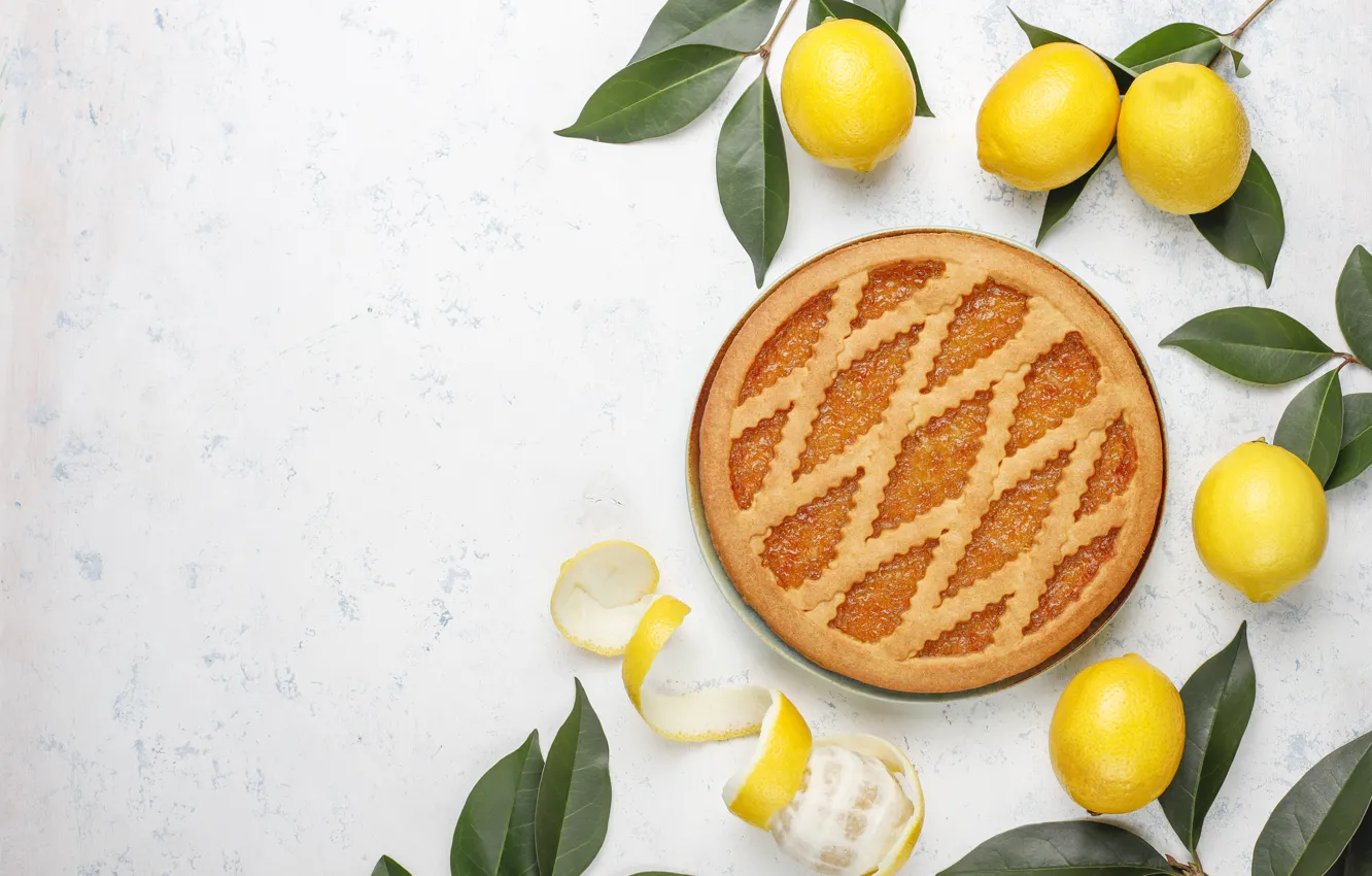 Photo wallpaper lemon, the sweetness, pie, citrus, cakes
