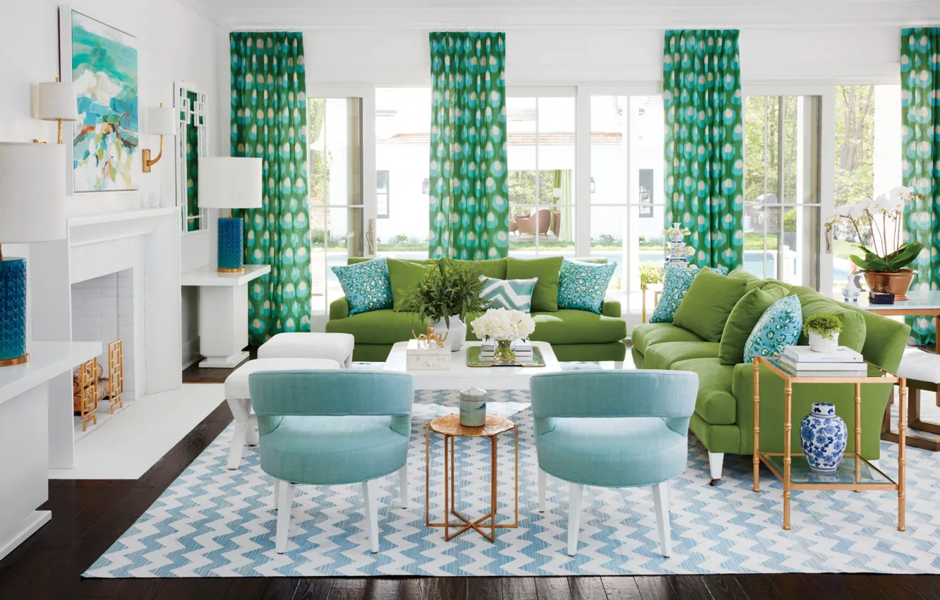 Photo wallpaper design, style, room, interior, fireplace, living room