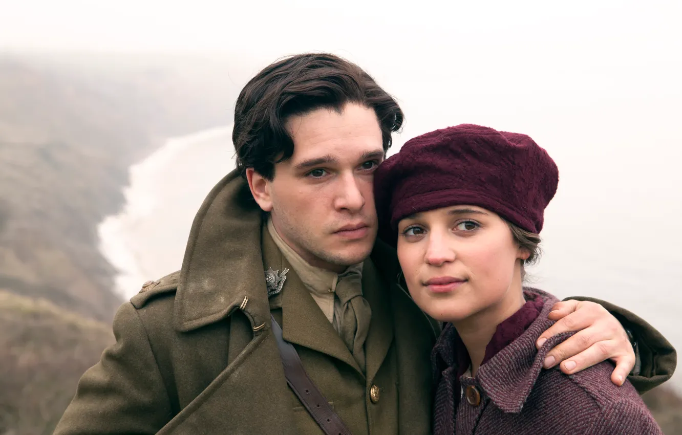 Photo wallpaper Kit Harington, Alicia Vikander, in the film, Testament of Youth, Memories of the future, separated …
