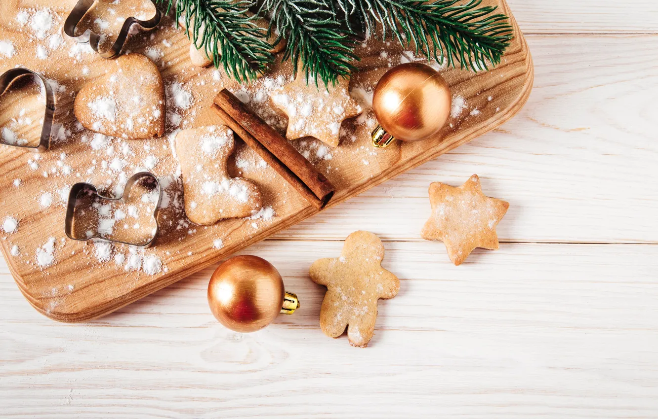 Photo wallpaper tree, new year, cookies, Christmas, Christmas, wood, New Year, merry christmas