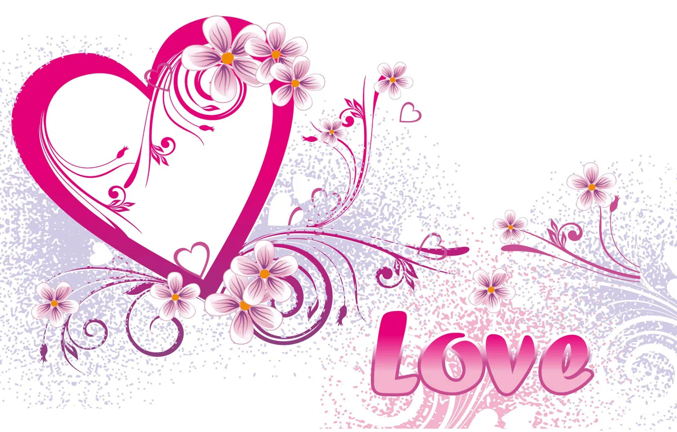 Photo wallpaper love, heart, vector, Valentine's day, postcard