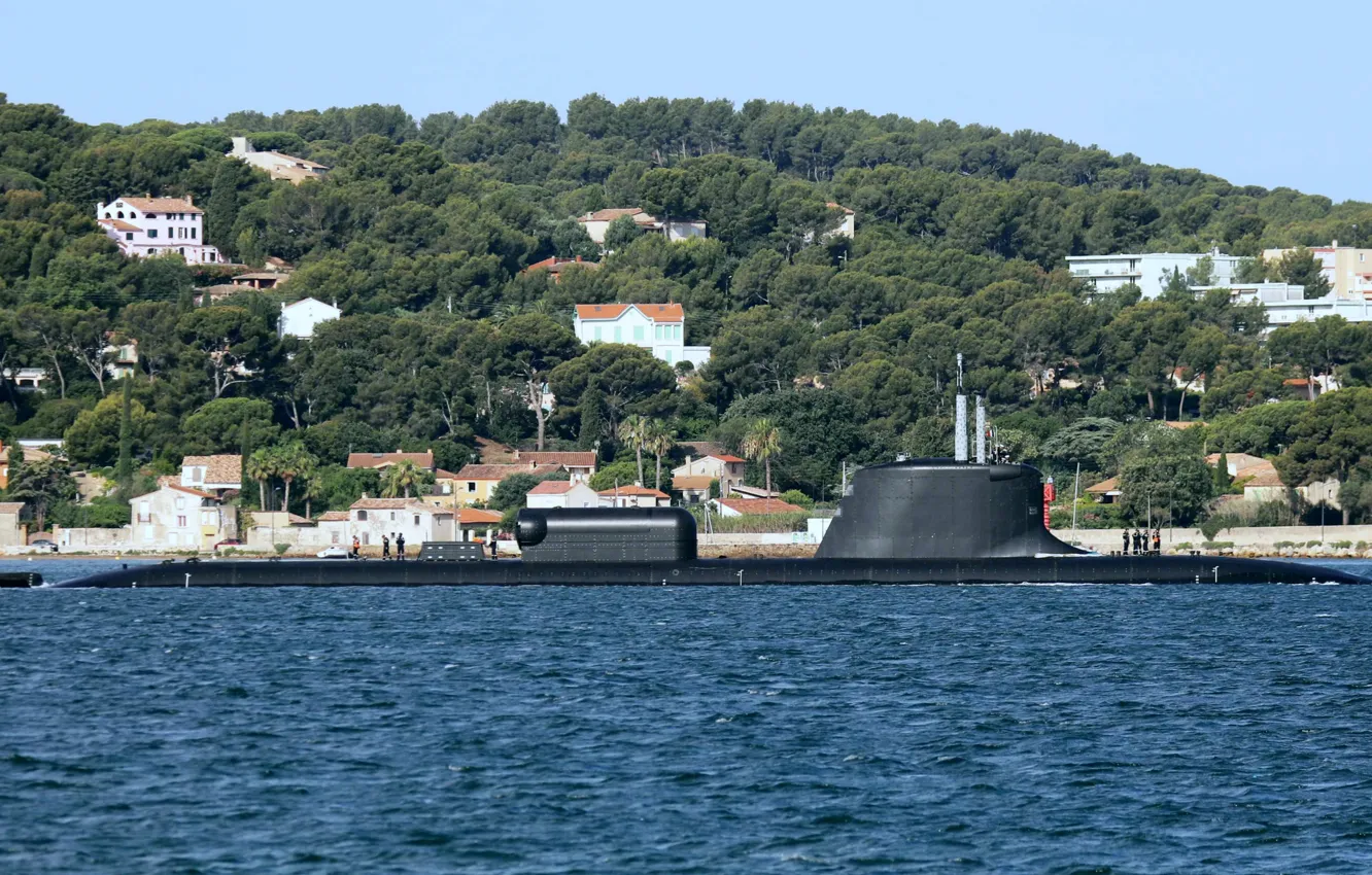 Photo wallpaper submarine, atomic, French Navy, Suffren
