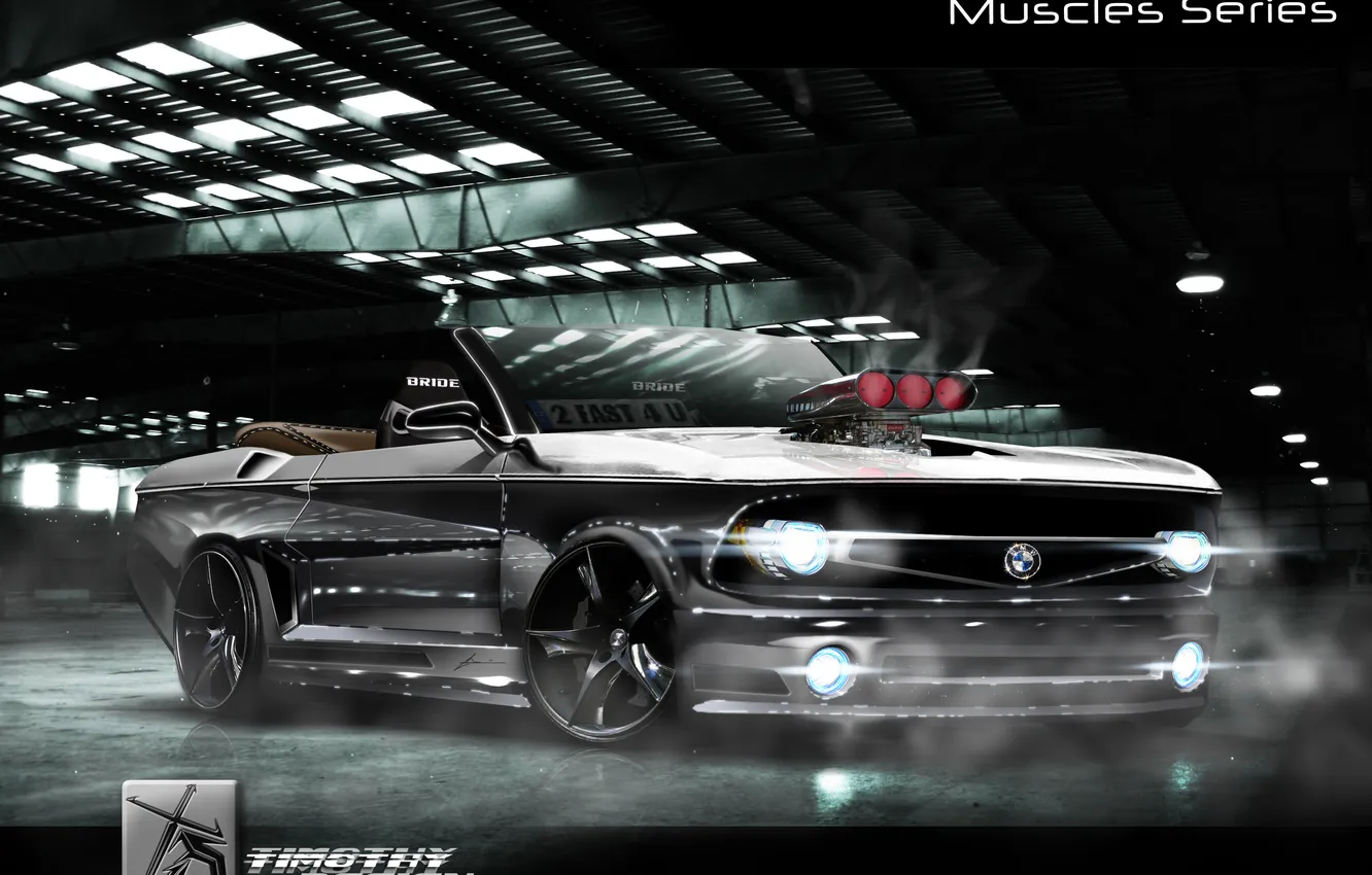 Photo wallpaper tuning, photoshop, BMW, 2002
