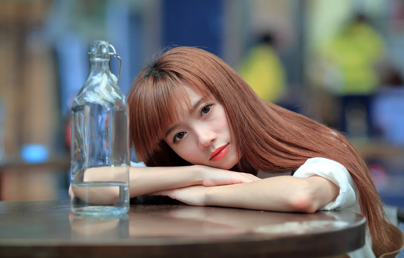 Photo wallpaper summer, girl, face, background, hair, Asian