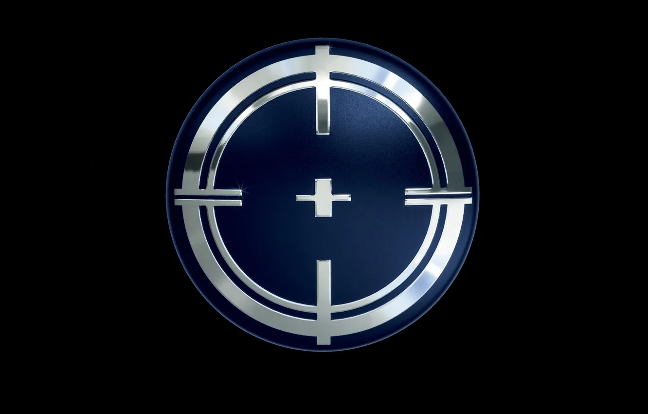 Photo wallpaper sign, minimalism, symbol, emblem, black background