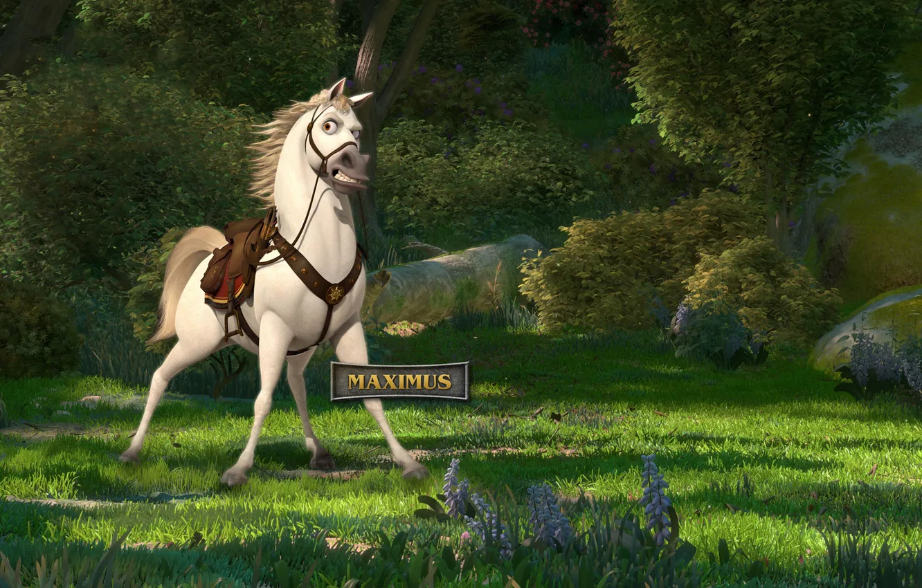 Photo wallpaper horse, cartoon Rapunzel, Maximus, maximus