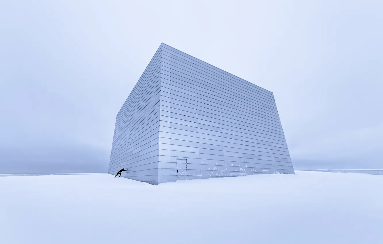 Photo wallpaper people, the situation, cube