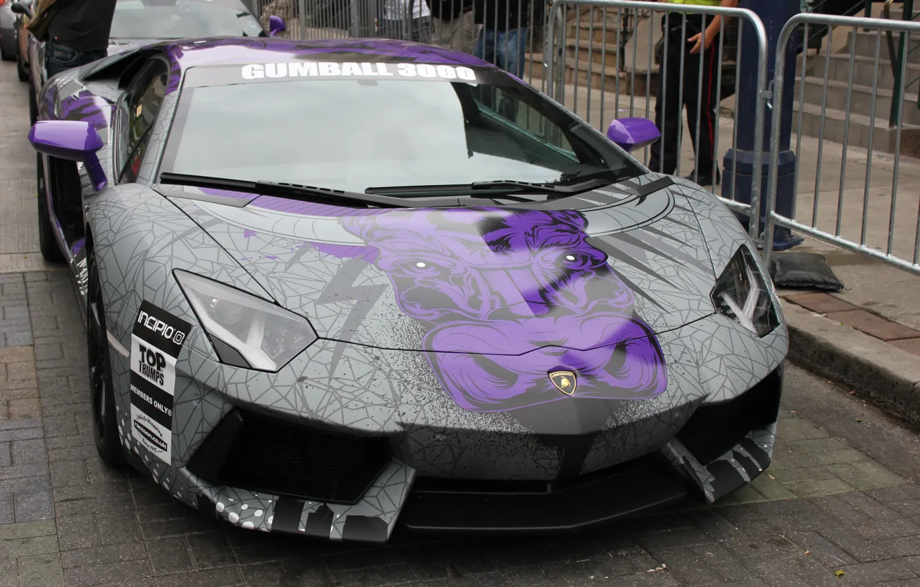 Photo wallpaper Voitur, Aventador, Supercar, Gumball 3000