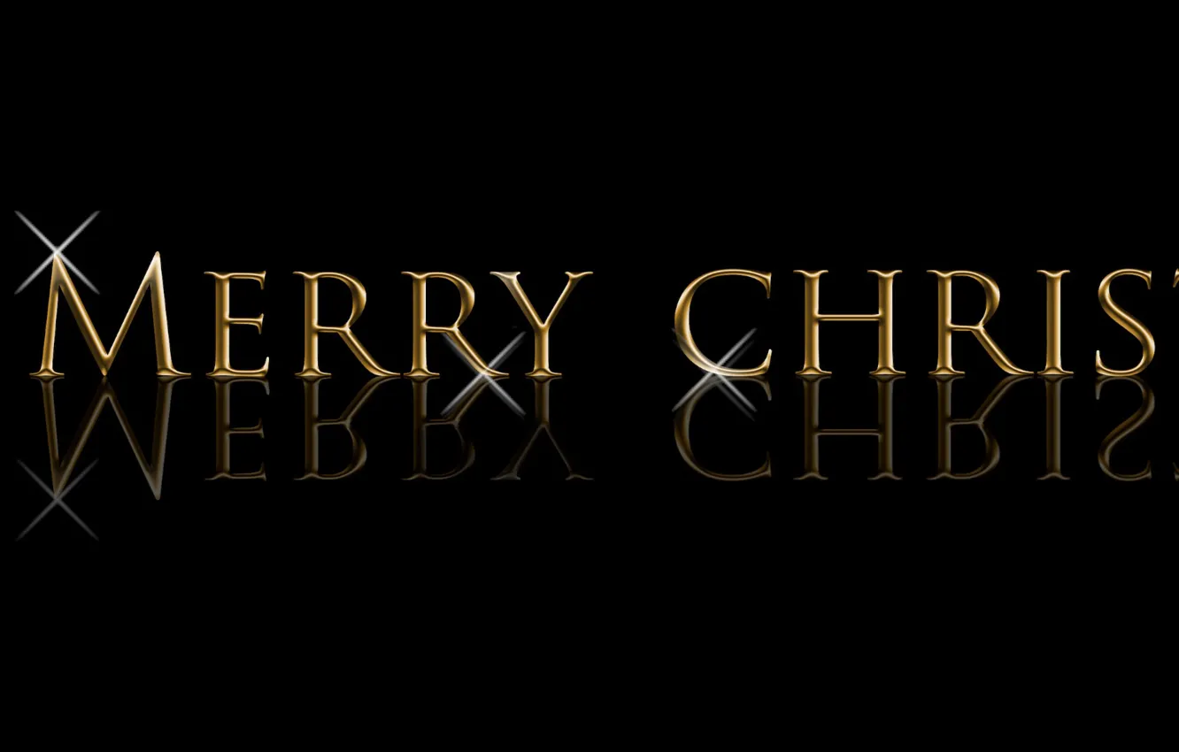 Photo wallpaper reflection, lights, letters, box, gift, the inscription, new year, Christmas