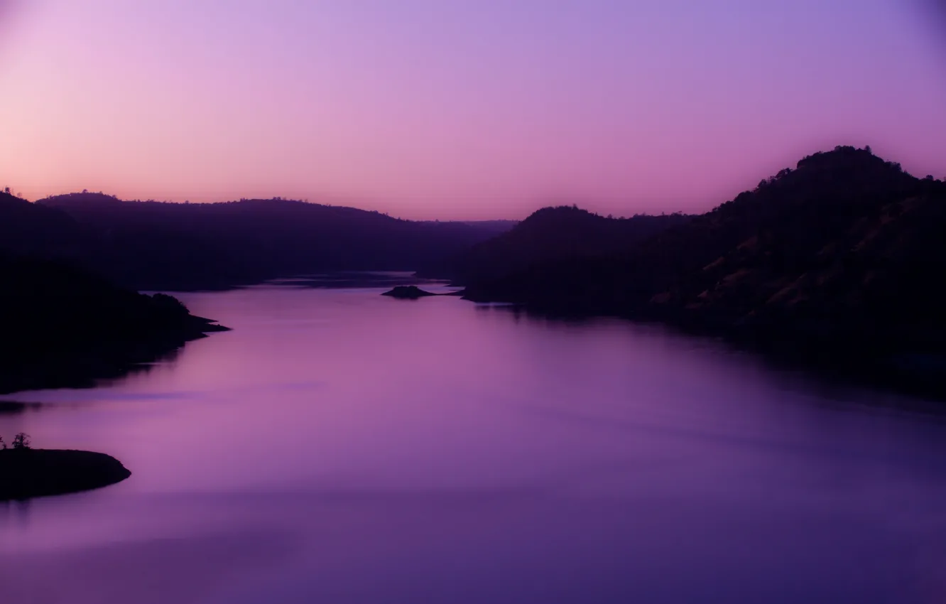 Photo wallpaper water, river, landscapes, the evening